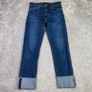 Ag Adriano Goldschmied The Stevie Cuff Slim Straight Leg Jeans Dark Wash Size 26